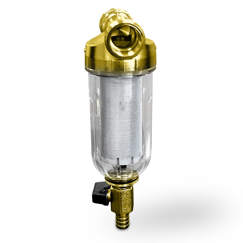 Reusable Whole House Spin Down Pre-Filter to Remove Sediment, Rust, Sand from the Water, 40 Micron, ¾ or 1 Inch Inlet/Outlet