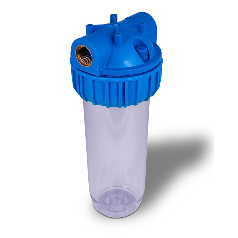 10 In. x 2.5 In. Transparent Granular Activated Carbon Whole House Water Filter Housing, View 2