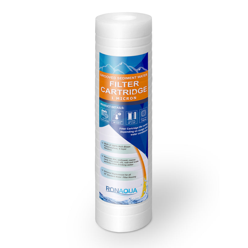 Ronaqua 1 Micron Sediment Water Filter Cartridge – 2.5x10 For Reverse Osmosis