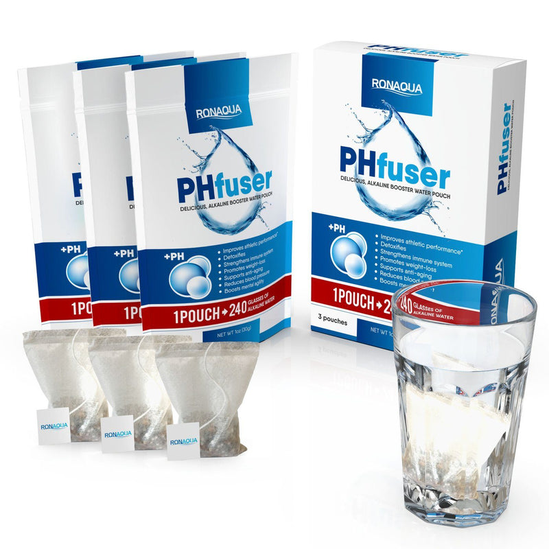 Pack of Three Ronaqua PHfuser Alkaline Water Filtration Pouches