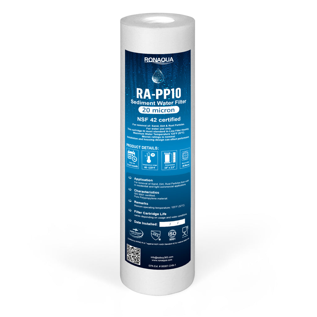 10 Inch 20 Micron Sediment Water Filter Cartridge with Four Layers of Filtration