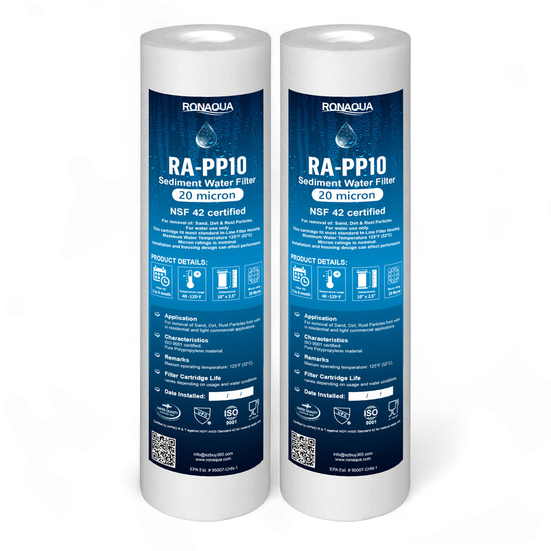 10 Inch 20 Micron Sediment Water Filter Cartridge with Four Layers of Filtration