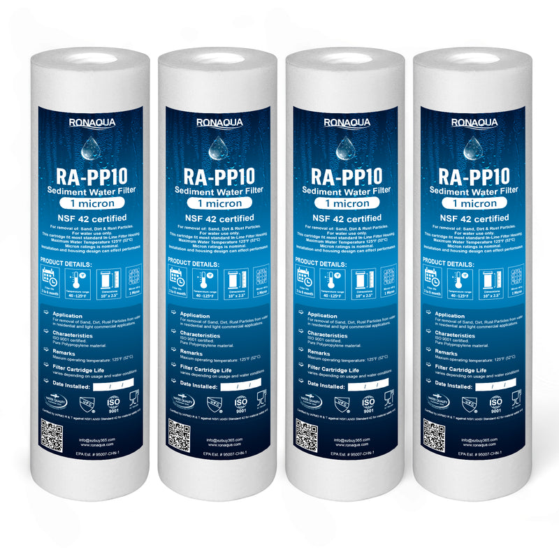 10 Inch 1 Micron Sediment Water Filter Cartridge with Four Layers of Filtration