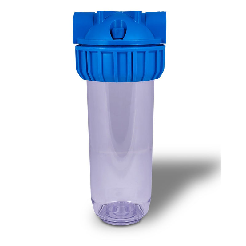 10 In. x 2.5 In. Transparent Whole House Water Filter Housing
