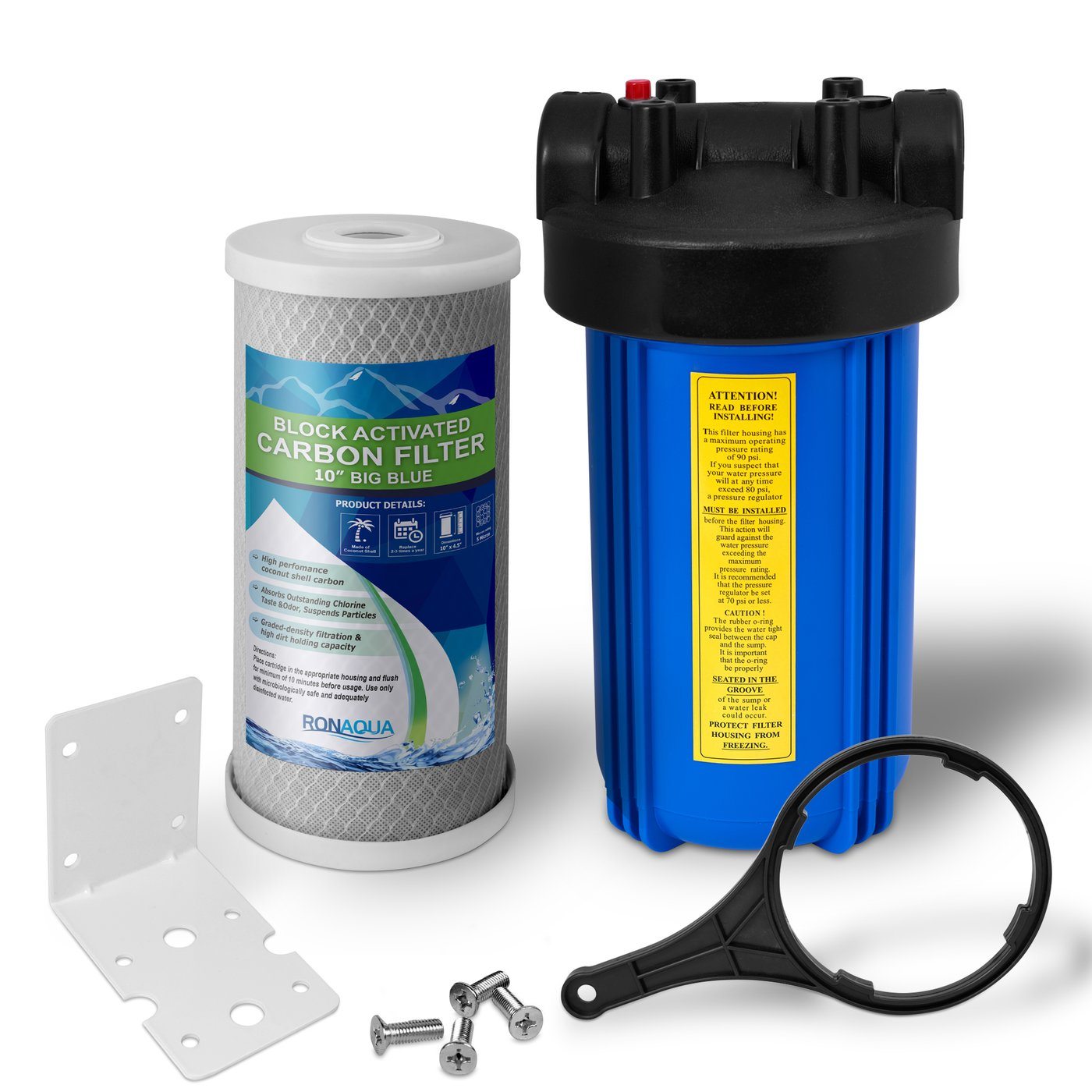 10 X 2.5 Inch 5 Micron Spun Wound Polypropylene Sediment Water Filter 2 Pack EBa