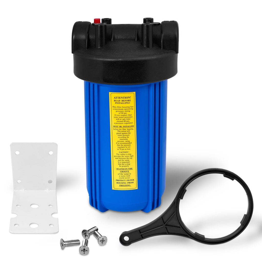 10 Inch Big Blue Whole House Water Filter Housing with Mounting Hardware