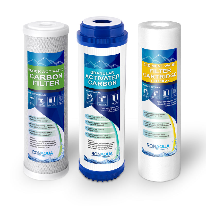 thumbnail image 2 of 5 Stage Reverse Osmosis System Replacement Filter Set - GAC Coconut Shell Carbon 2 of 4