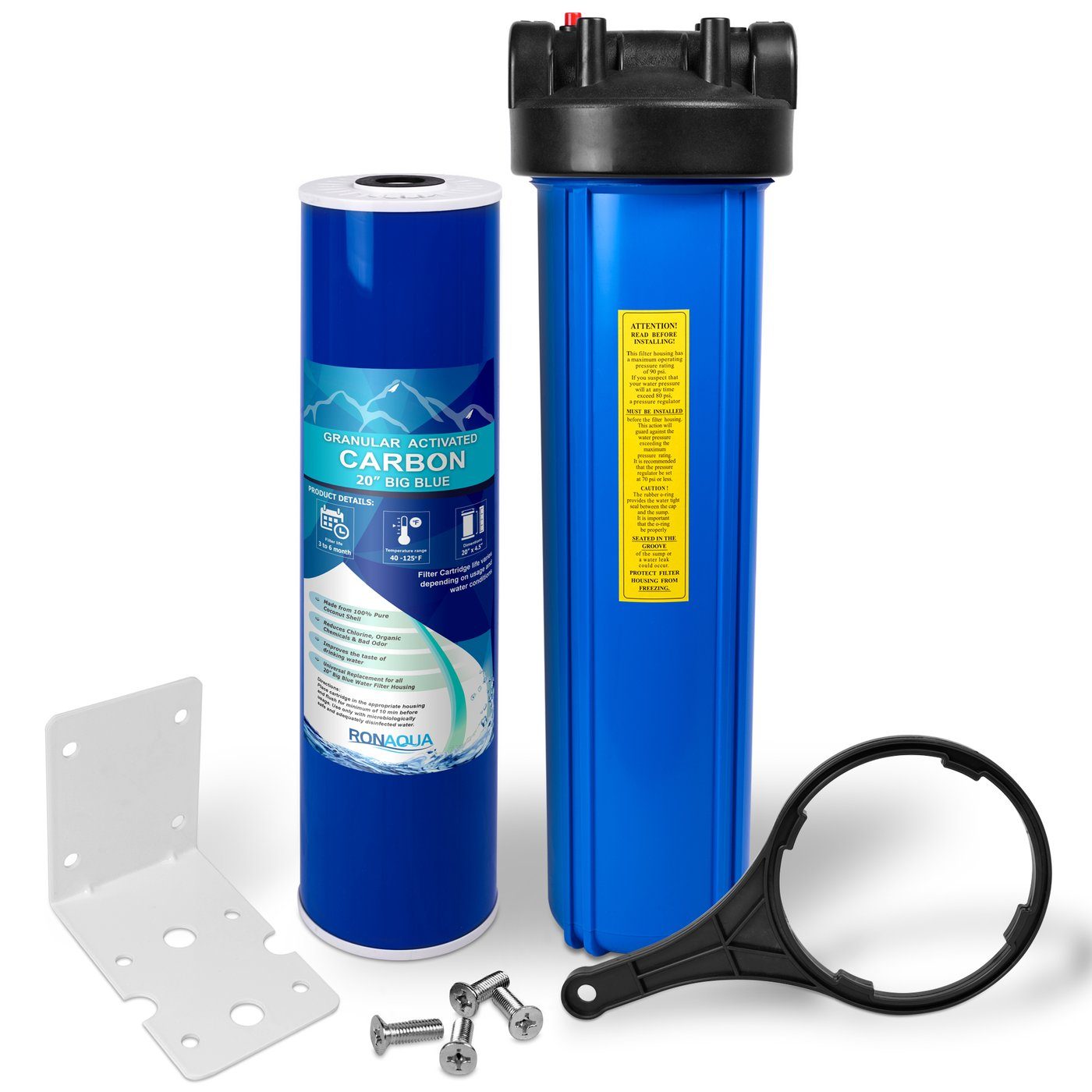 Herenhuis Aja Communicatie netwerk 20 Inch Big Blue GAC Whole House Water Filter | Ronaqua