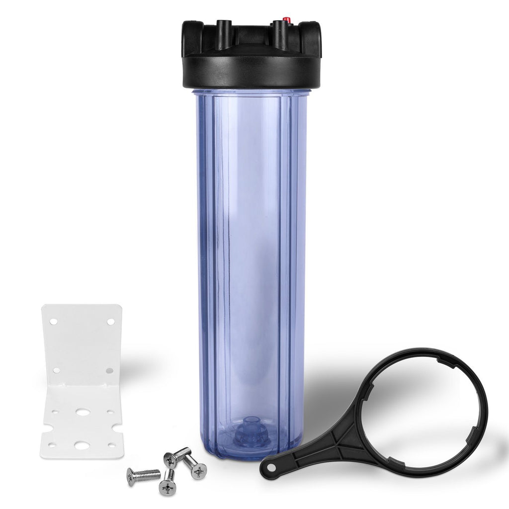 20 Inch Transparent Whole House Water Filter Housing with Mounting Equipment