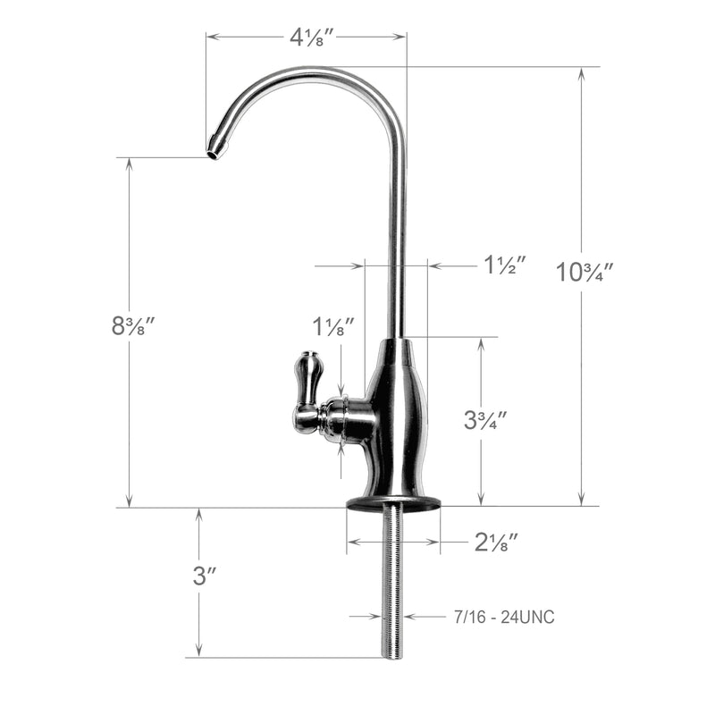 Dimensions Drinking Water Faucet