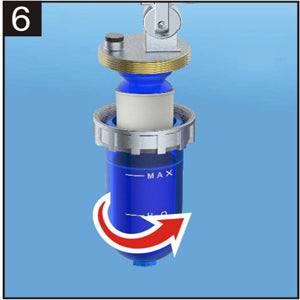 Polyphosphate Feeder Scale Inhibition Whole House Inline System to Correct Harms Caused By Inorganic Groundwater Impurities Helps Avoid Scale Accrual on Water Heaters and Boilers Vertical Connection