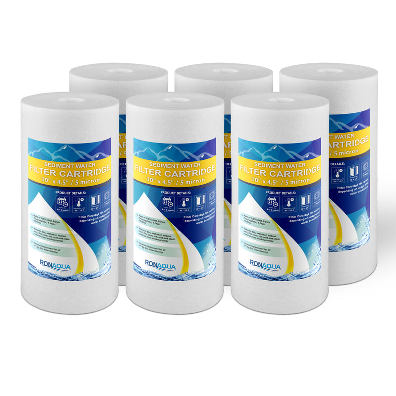 Big Blue Sediment Replacement Water Filters 5 Micron 10"x 4.5” Cartridges