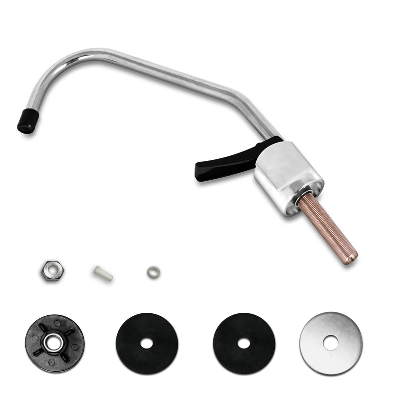 2 Stage Under Sink Drinking Water Filtration System Lead-Free Chrome Faucet Removes Chlorine & Yearly Supply (2 Extra) CTO & (3 Extra) PP Sediment Cartridges 5 Mic, Meets NSF Standards & Regulations