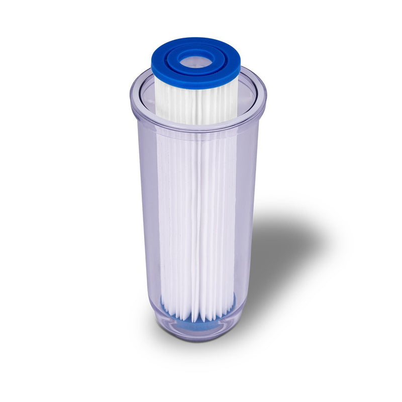 Dual Whole House Water System Second Stage 10 Inch 5 Micron Pleated Sediment Filter with Housing